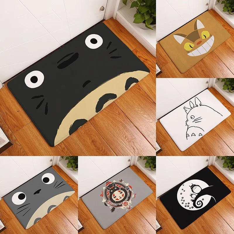

Welcome Waterproof Door Mat Cartoon Cute Totoro Kitchen Rugs Bedroom Carpets Decorative Stair Mats Home Decor Crafts