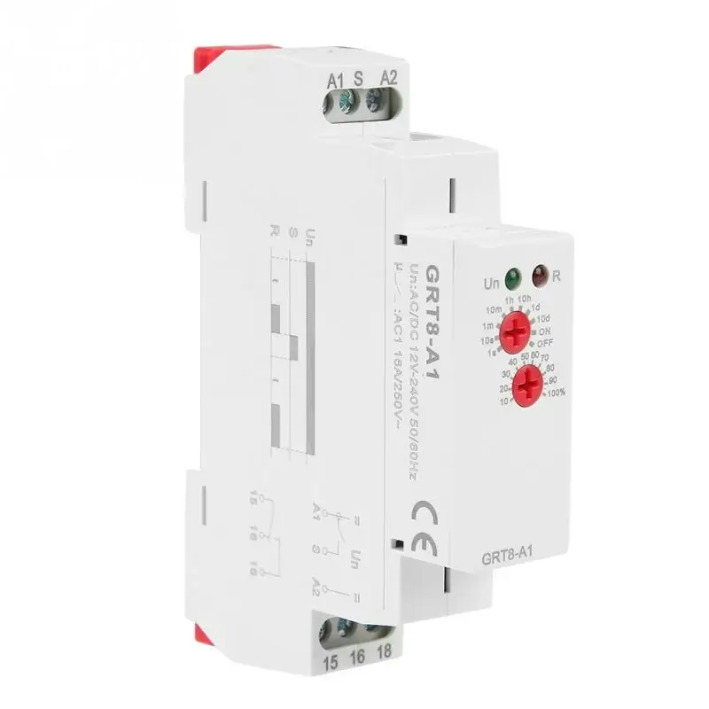 GRT8 A1 Mini Power On реле времени задержки din рейка Тип AC/DC 12V240V таймера горячая