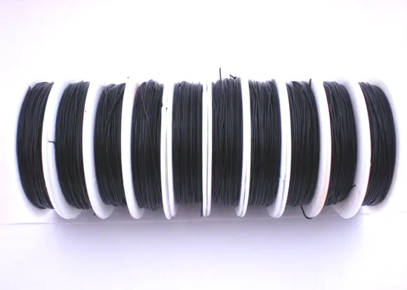 

Lovely 10Rolls X 8M Black Beading Stretch Cord 0.8mm (B01703)