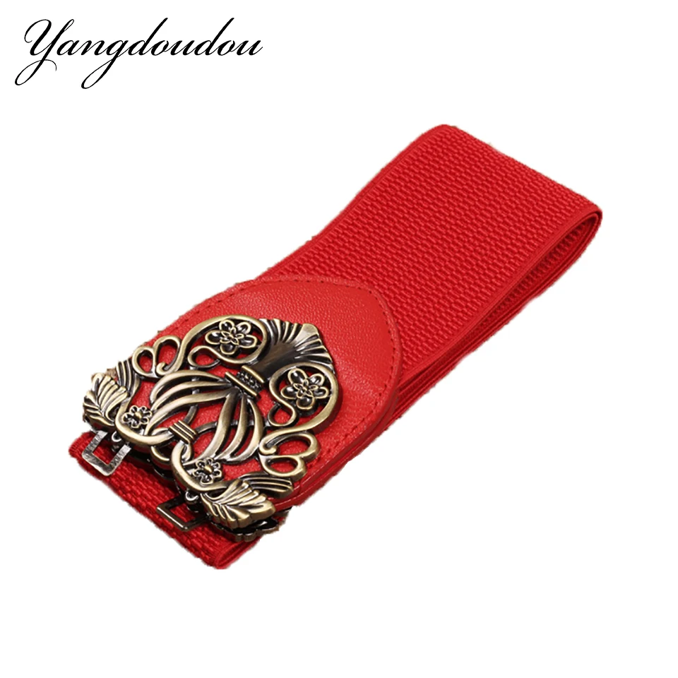 Yangdoudou Fashion Genuine Leather Decorative Commerbunds Dress Partner Female Retro Elegent Belts Vintage For Ladies | Аксессуары для