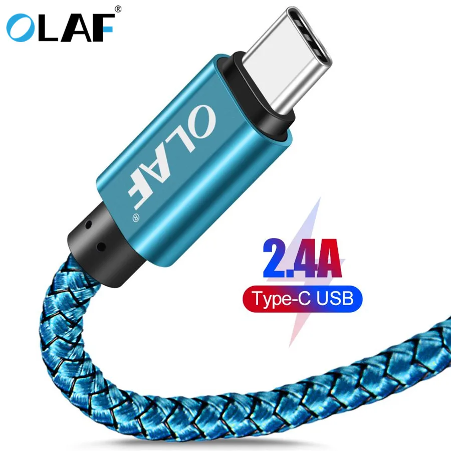Кабель OLAF USB Type C кабель для быстрой зарядки и передачи данных Samsung S8 S9 Xiaomi pocophone f1