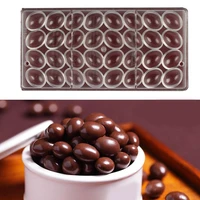 chocolate molds plastic hard joined row polycarbonate small egg mold multi compartment transparent chocolate baking mold cw