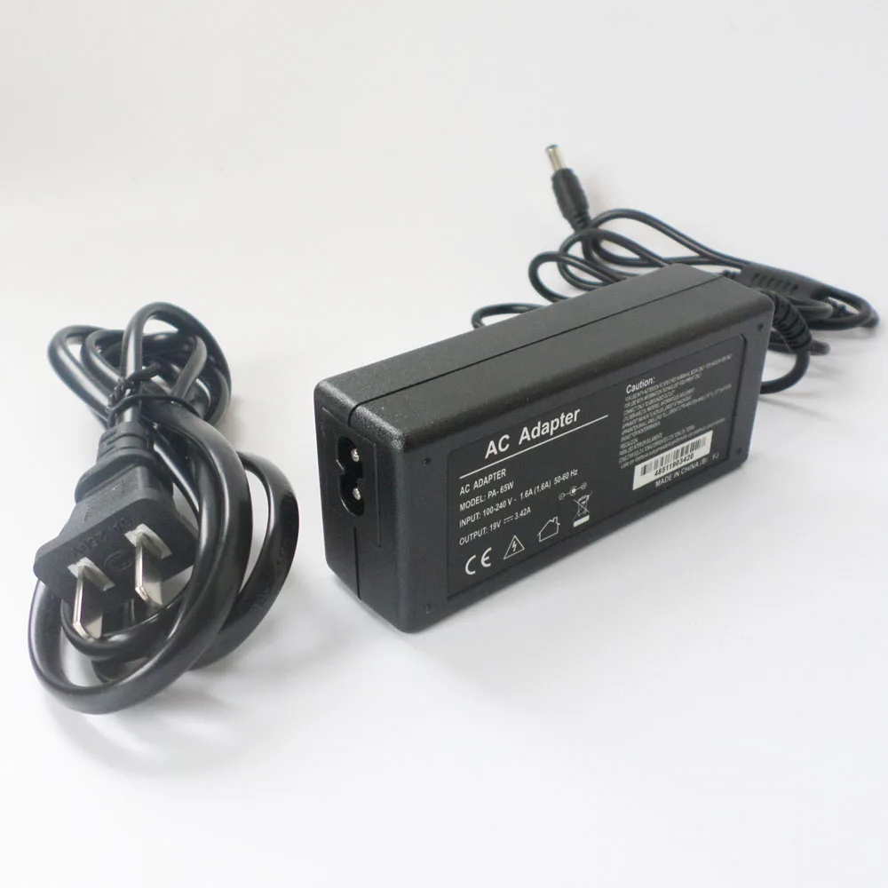 New 65W Laptop AC Adapter Charger For Toshiba PA3714U-1ACA PA3467U-1ACA PA3917U-1ACA L750D P2000 F25 19V 3.42A Power Supply Cord