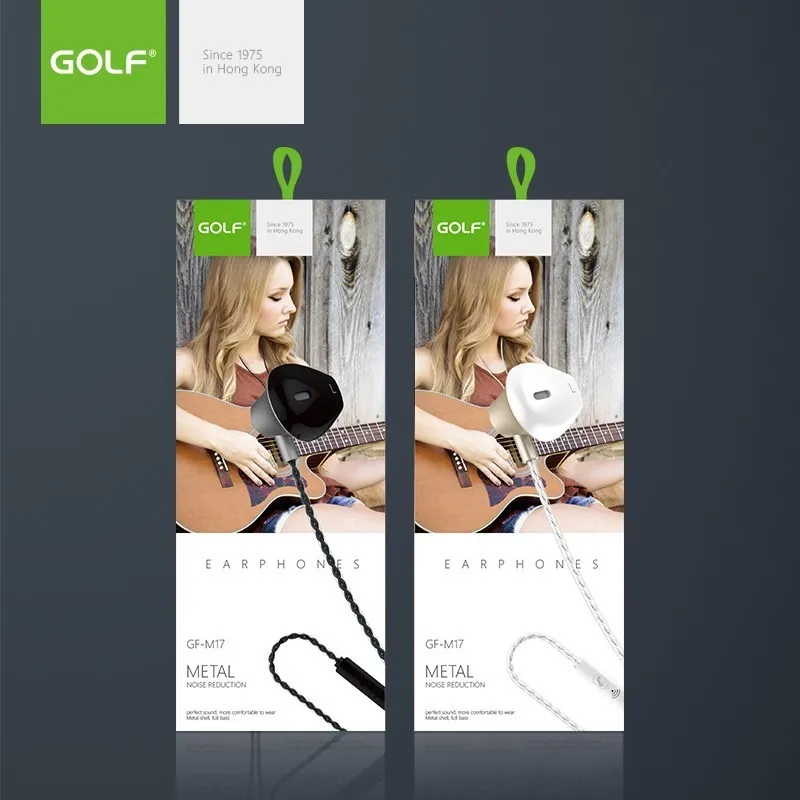 GOLF M17 Stereo Hearphones With Microphone Earbuds In-Ear Headset Bass Sound Music Earphone For Xiaomi Huawei Phone | Электроника