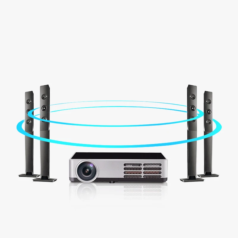 Портативный Android ручка Dlp600W Wifi домашний кинотеатр Hd мини умный проектор с