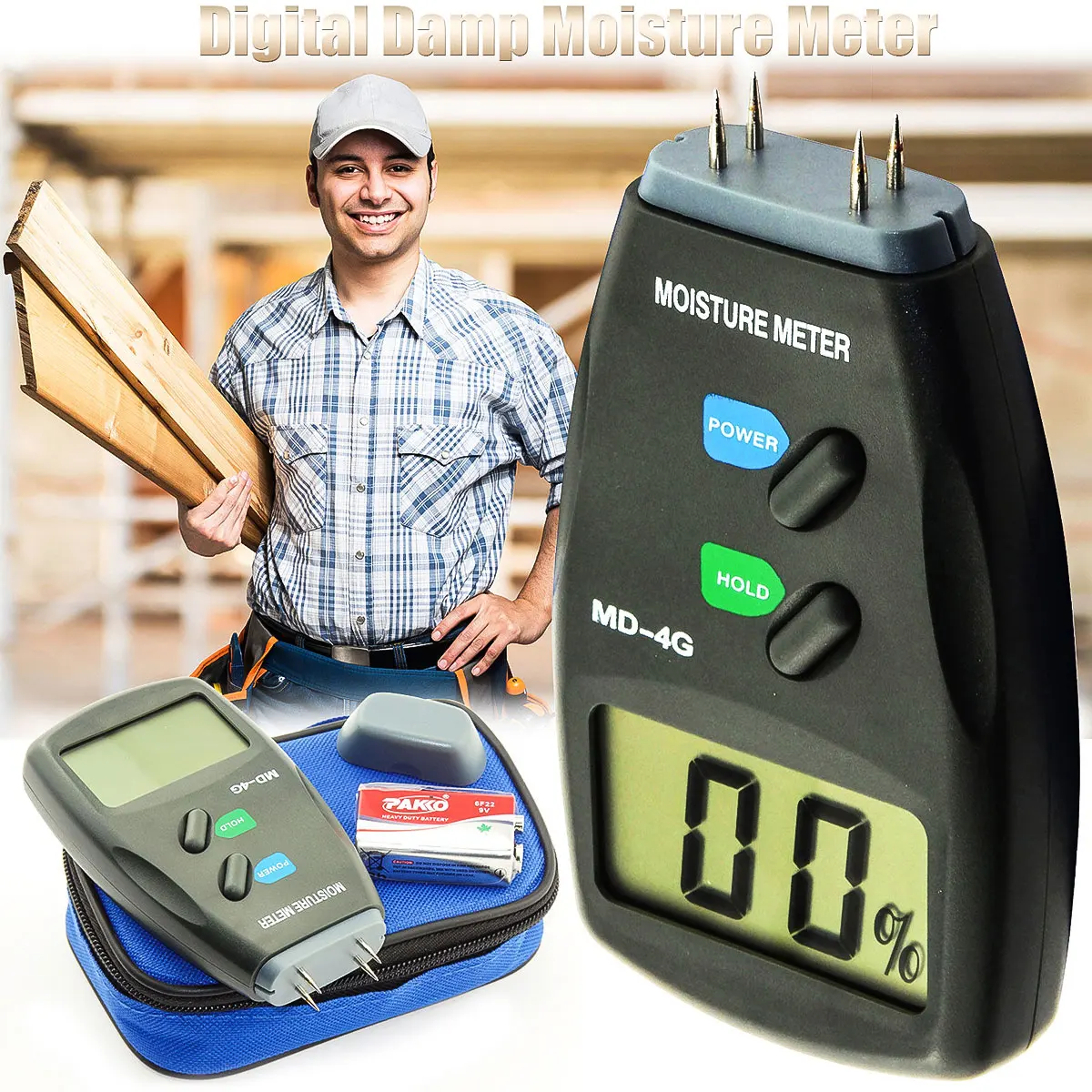 Цифровой анализатор влажности древесины высокоточный измеритель с ЖК