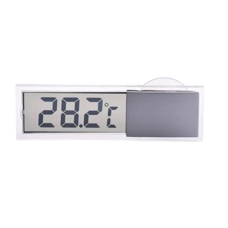 100% Brand Sucker Type Car Thermometer Electronic Transparent LED | Clocks