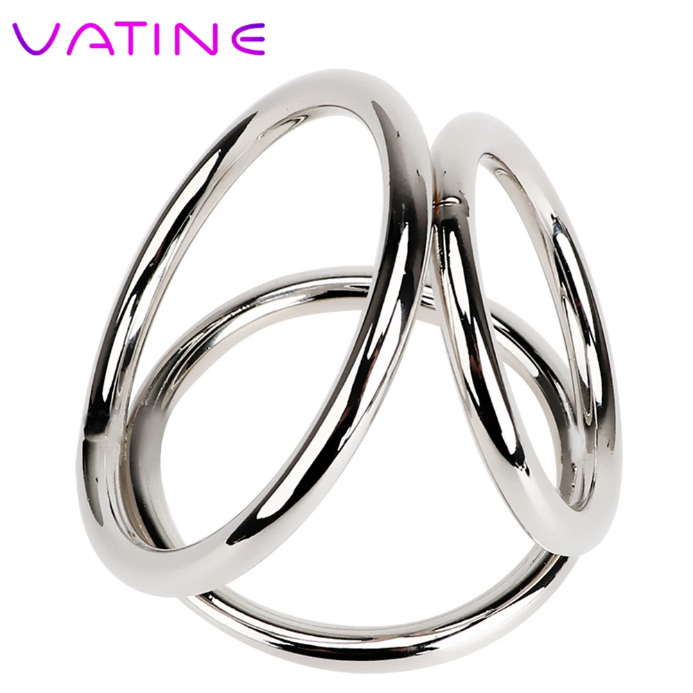 Кольца на пенис VATINE из нержавеющей стали для задержки эякуляции продукты