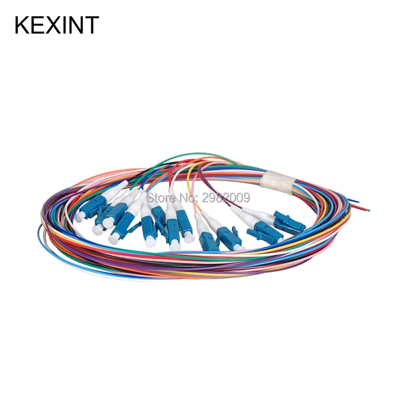 KEXINT Bundle Pigtail 12 цветов LC/UPC SM 0 9 LSZH/PVC G657A1 G657A2 1 5 M SM:9/125 мм: 50/125 / 10 шт.|Оптоволоконное
