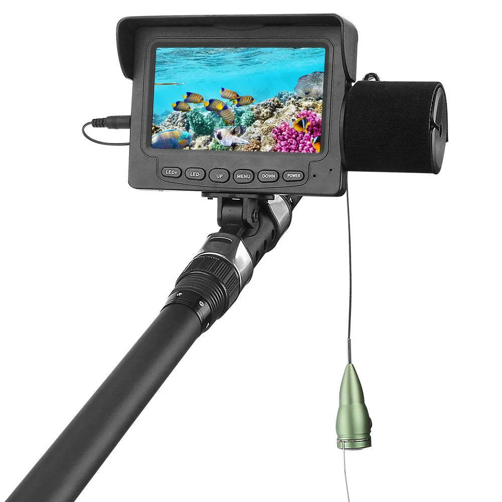 Fish Finder Underwater LED Night Vision Fishing Camera 15M Cable 1000TVL 4.3 inch LCD Monitor | Спорт и развлечения