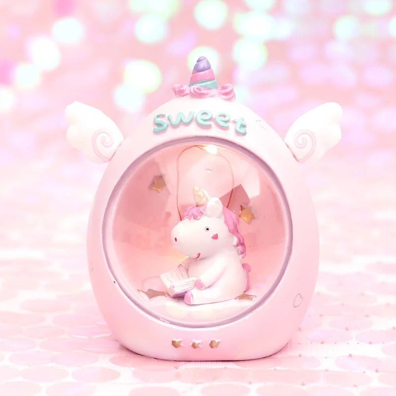 Прикроватный столик Настольный Мультфильм свет licorne украшение ШАМБРЕ батарея