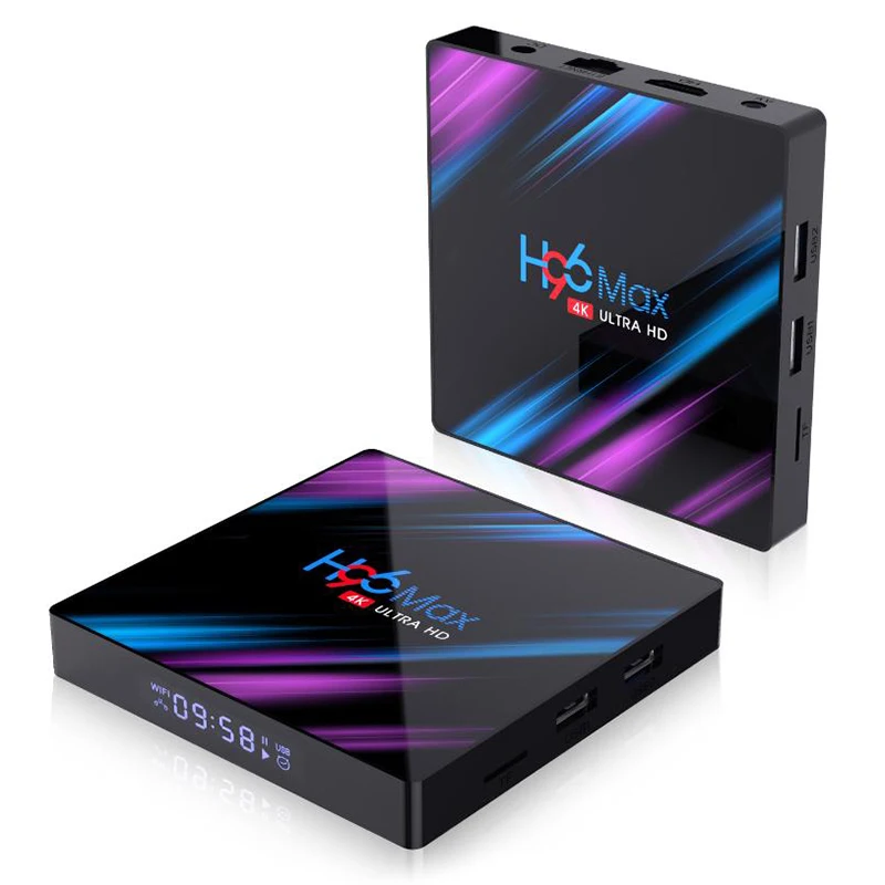 H96 MAX RK3318 Смарт ТВ приставка Android 9 0 4 ГБ 32 64 Гб медиаплеер 4K Google голосовой помощник