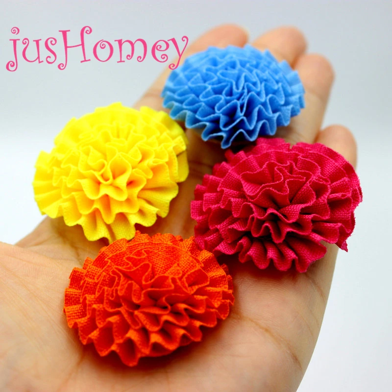 12PCS 40mm Grosgrain Ribbon Puff Flowers Handmade Carnation Mother's Day Gift for DIY Brooch Lapel Pin Hair Supply | Дом и сад