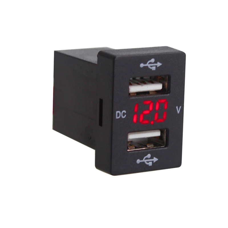 CARCHET LED двойной USB порт автомобильное зарядное устройство адаптер с вольтметром