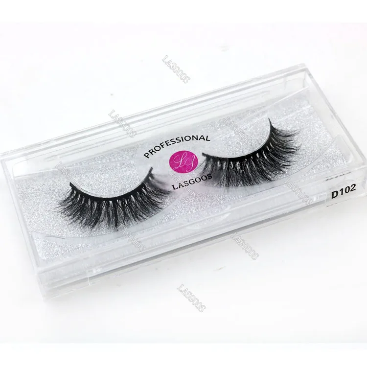 LASGOOS 4 x Boxed Mink Fur 3D Multi Layer Cross Short Popular Eye Lashes Fake Eyelashes D126 D102 D122 D123 | Красота и здоровье