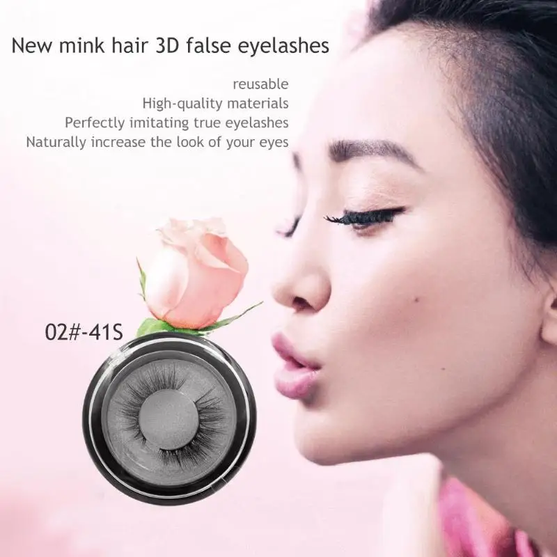 1pair 3D Mink False Eyelashes 13MM Natural Extension Long Eye Fake lashes Curly Thick Eye Lashes Makeup Beauty Extension Tools