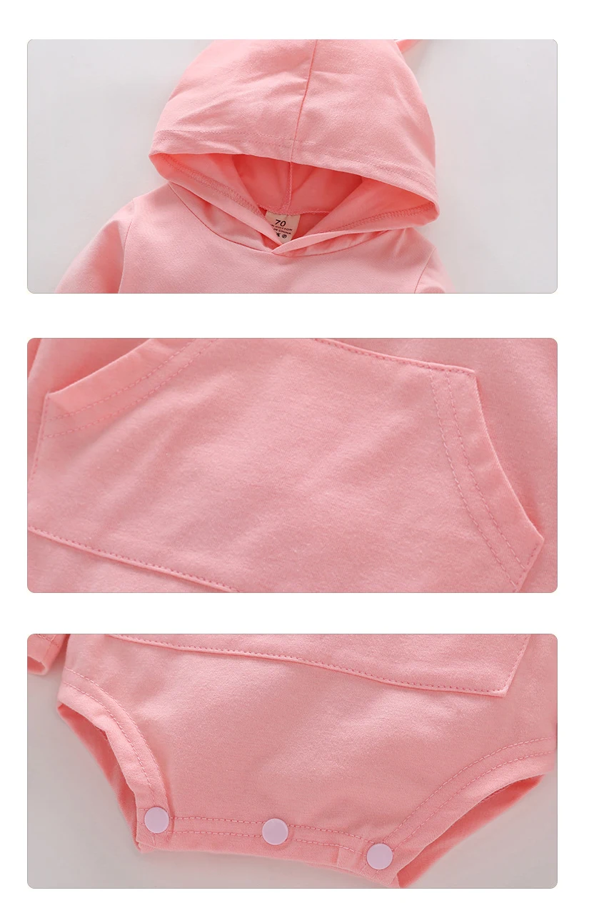 Пасхальные комбинезоны с кроликами и большими заячьими ушками для маленьких