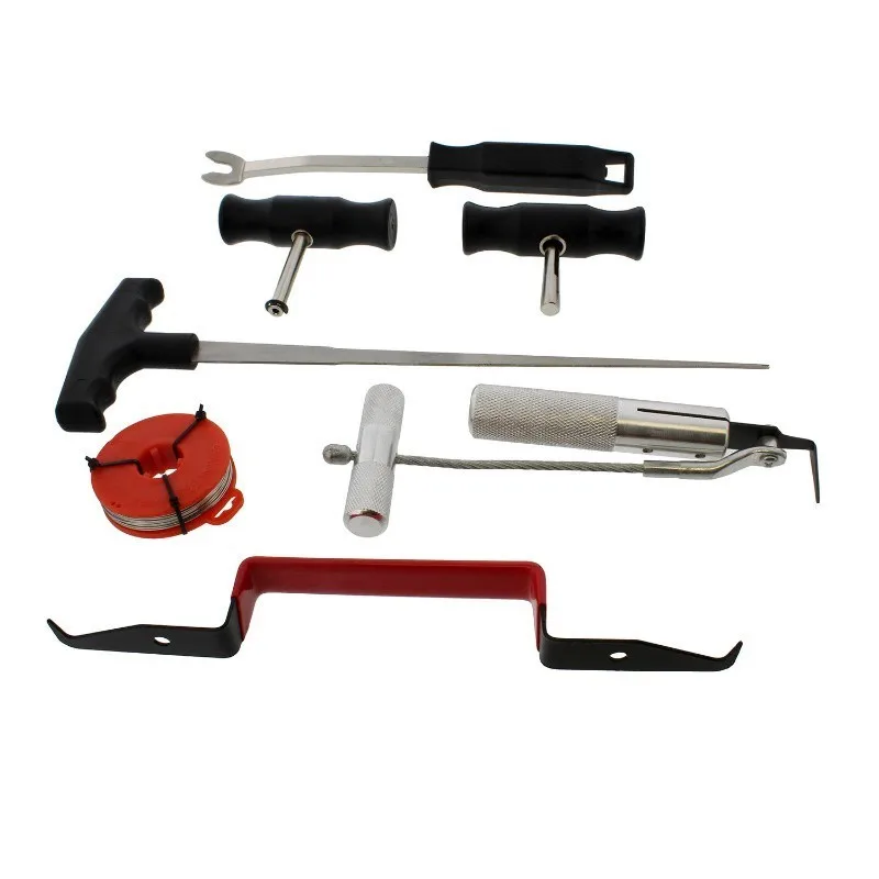 Automobile Windshield Disassembly Broach Tool Wire Threader Saw Combination Set |