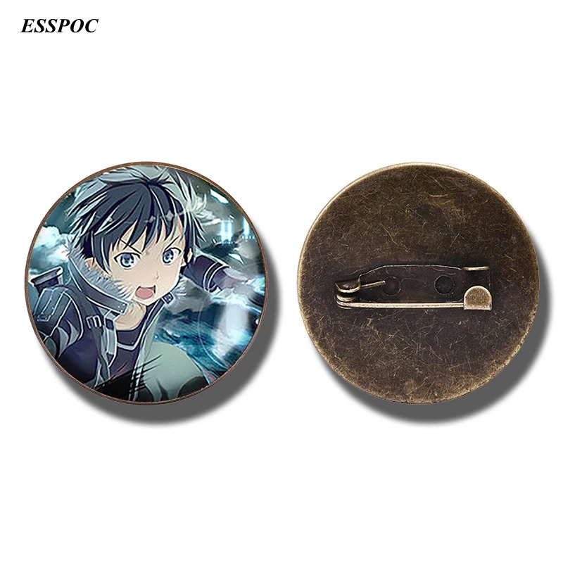 Аниме меч искусство онлайн Брошь булавка Kirigaya Kazuto Yuuki Asuna фигурка значок