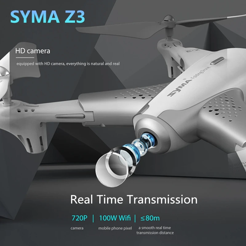 Syma Z3 RC Дрон складной FPV Квадрокоптер с HD Wifi камерой в режиме реального времени