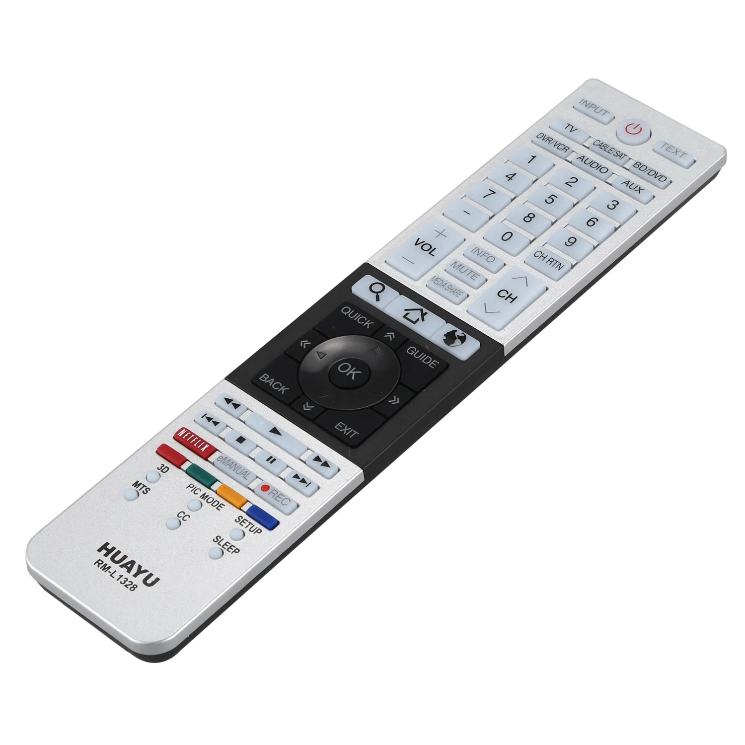 HUAYU Rm-L1328 совместим с дистанционным управлением Toshiba Tv 58L7350U 58L9300 58L9300U 65L7350U 65L9300 65L9300U