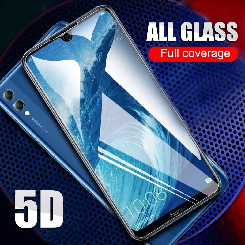 Закаленное стекло 5D с полным покрытием для Huawei Mate 20 X Lite Honor 8X 9 10 P20 Nova 4 P Smart Plus Y9 2019