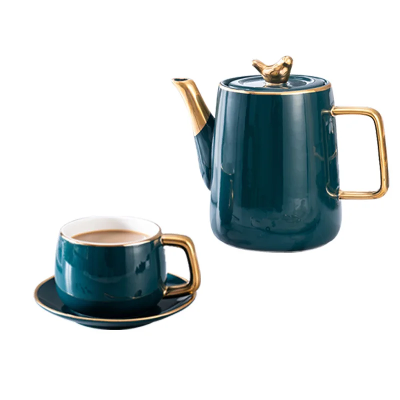 

European Luxurious Household Ceramics Tea Set Suit Bring Tray English-style Afternoon Tea Tea Set Teacup Coffee Cup