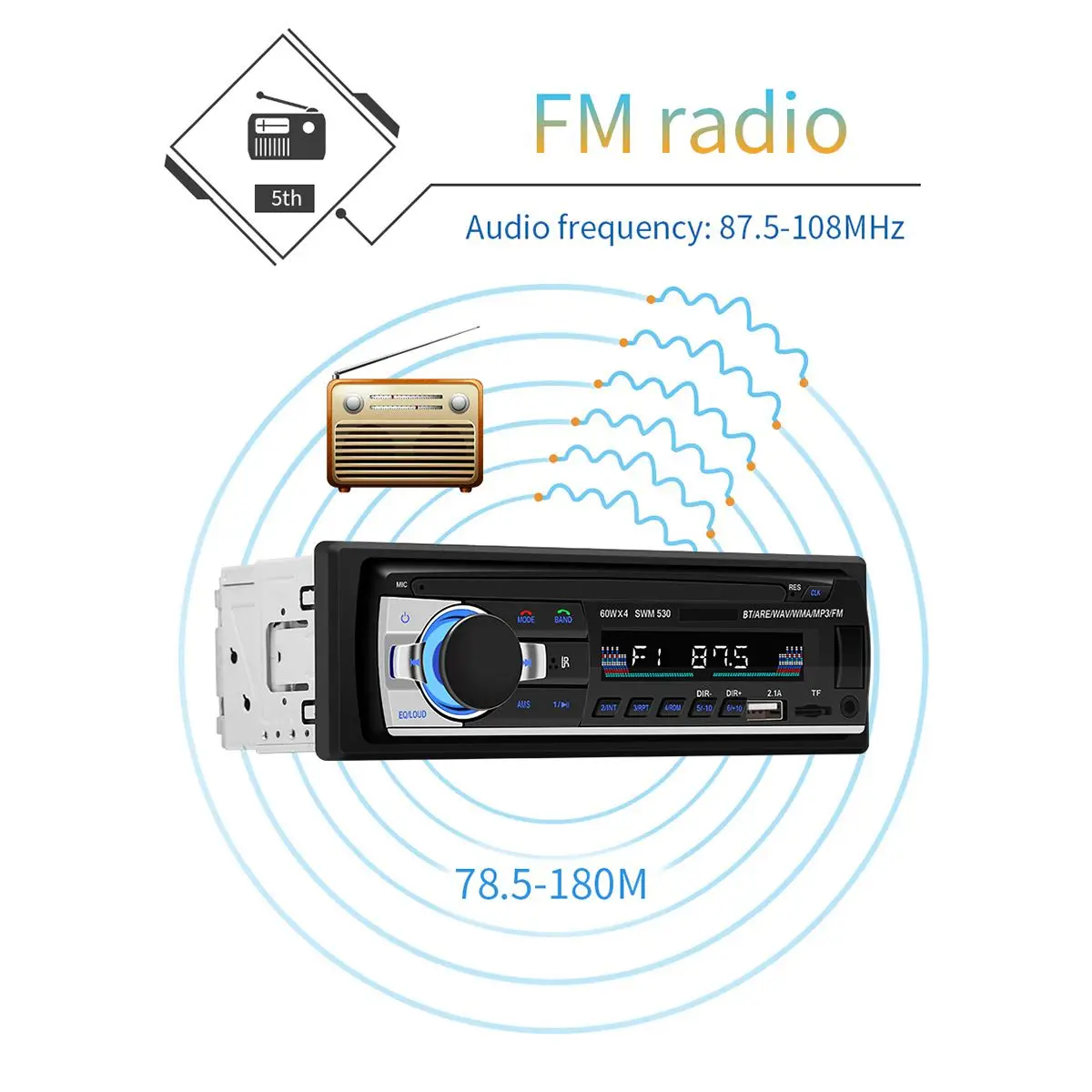 Автомобильный MP3 Bluetooth Handsfree автомобильный плеер кардридер радио 530|USB