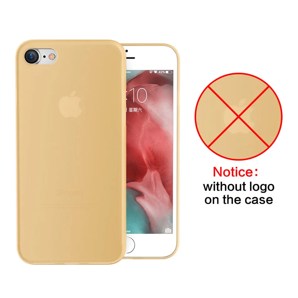 Прозрачный чехол KISSCASE из поликарбоната для iPhone 6 6s 7 8 Plus X Ультратонкий матовый