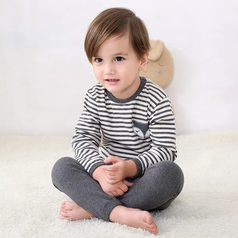 2019 новый теплый ComfortableKids полосатый хлопок мальчик зеленый темно серый фиолетовый