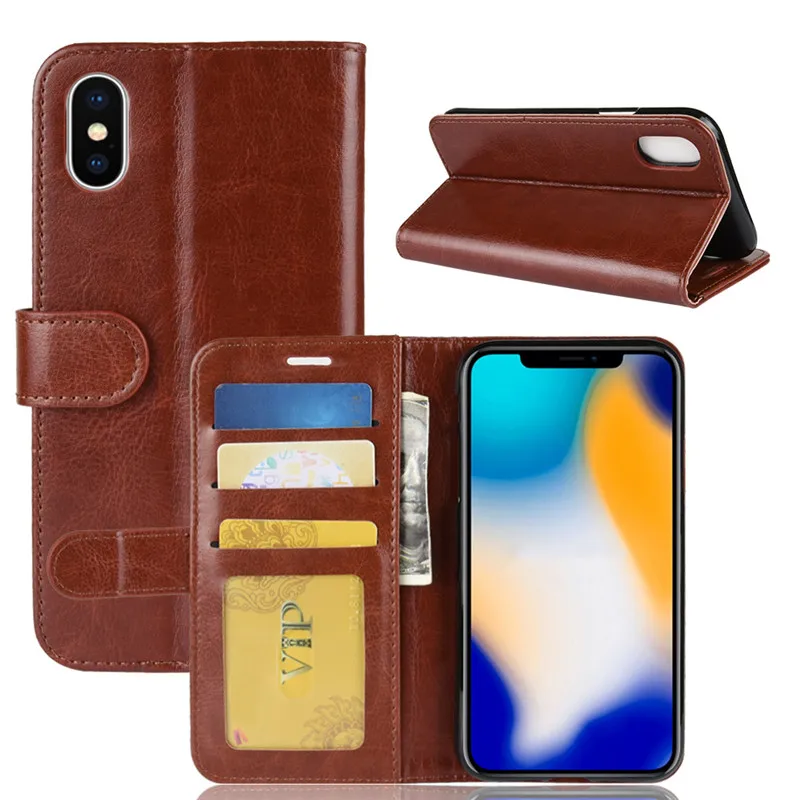 Чехол книжка для iPhone XS Max XR X 7 8 6 6s Plus 5 5s SE чехол кошелек Роскошный из искусственной