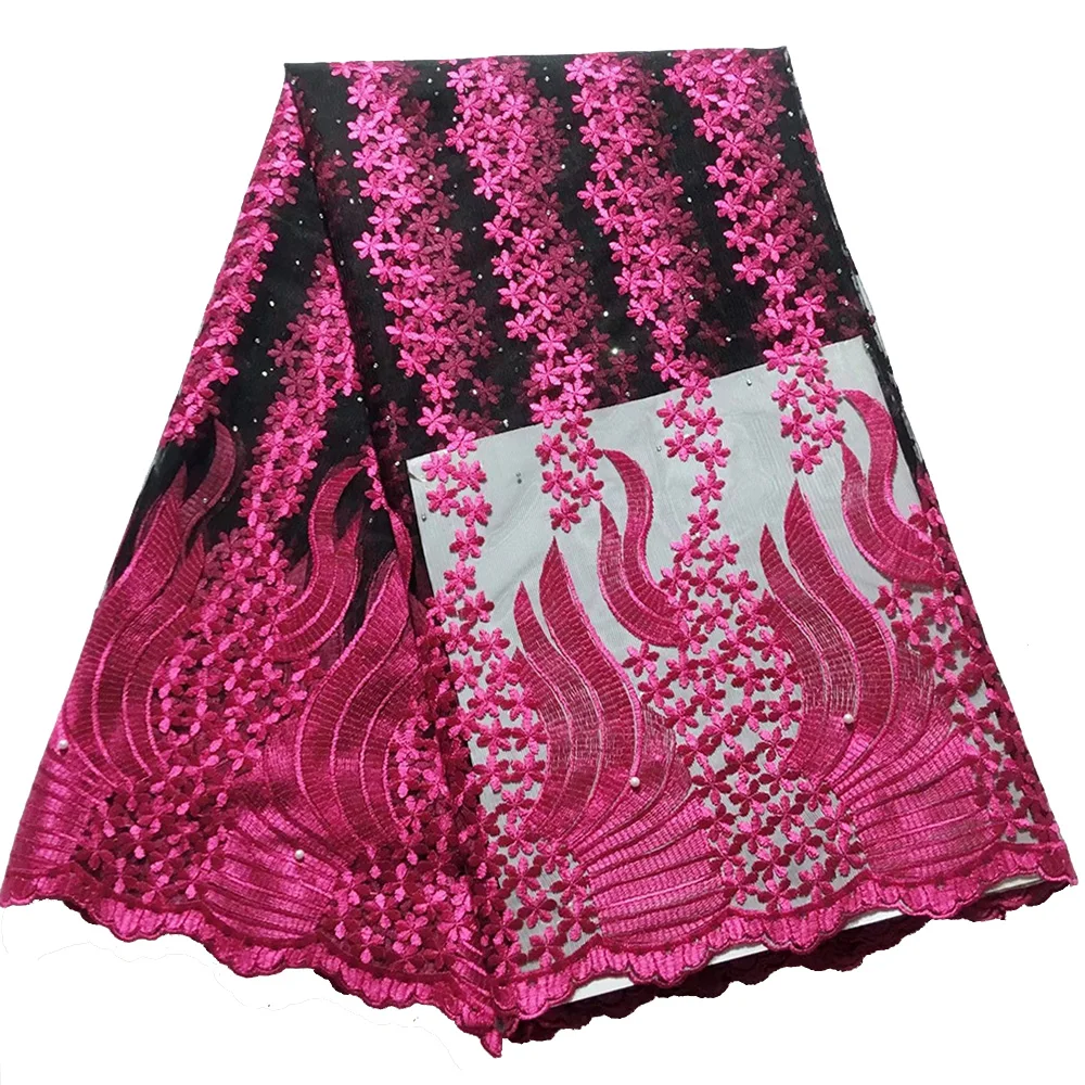 White fabrics for wedding high quality african tulle lace fabric nigerian light blue peach rose red faabric | Дом и сад