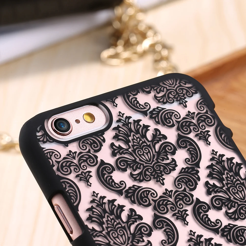 KISSCASE 3D роскошный чехол с цветочным узором для iPhone 5 S SE 6s 6 7 8 Plus X Жесткий