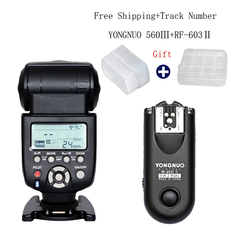 Yongnuo YN-560 III With RF-603 II Single Transmitter for Nikon YN560III Ultra long range Wirelss flash Speedlite RF603 Trgger |