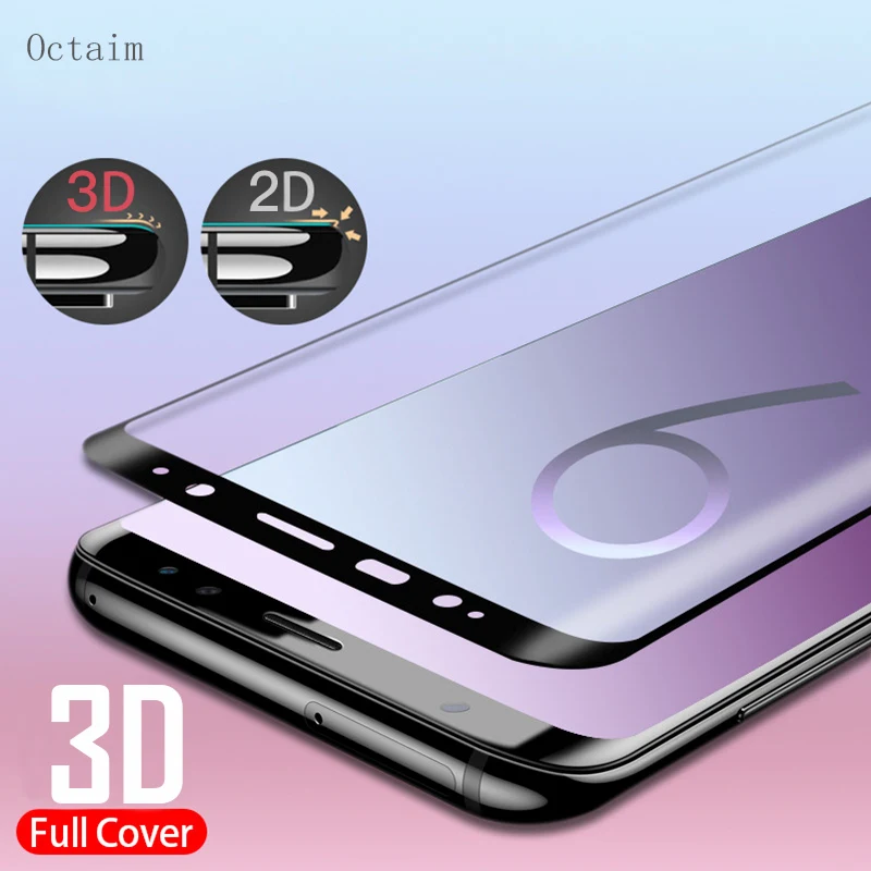 3D полное изогнутое закаленное стекло для Samsung Galaxy S9 S8 Plus S7 S6 Edge Защитная пленка