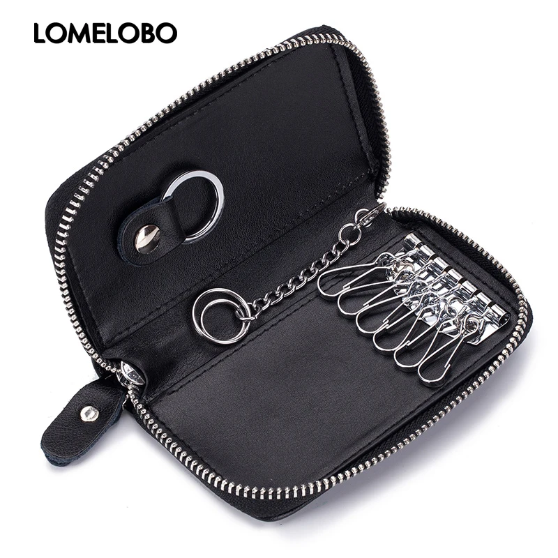 Lomelobo кошелек для ключей из спилковой кожи унисекс с узором Личи женский