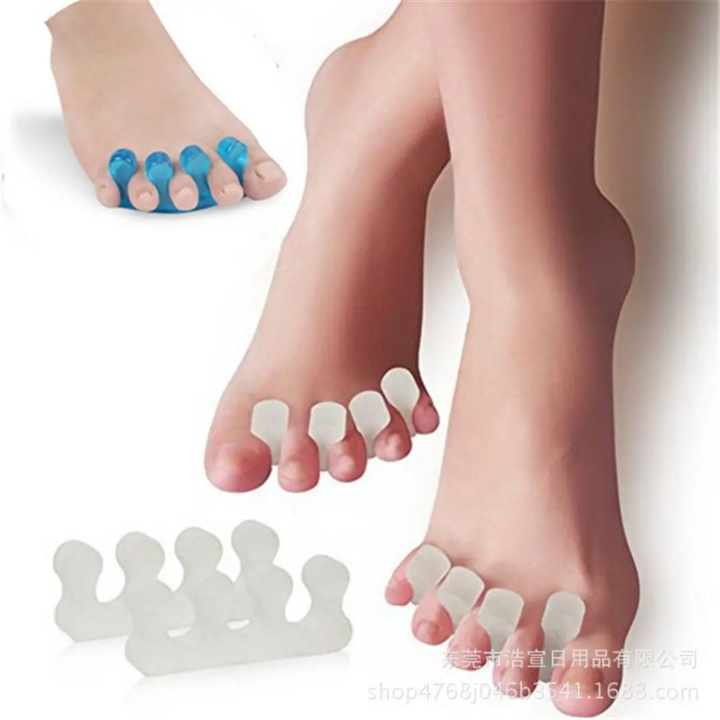 Защита ног Hallux вальгус палец ноги сепаратор Bunion прозрачный розовый синий унисекс