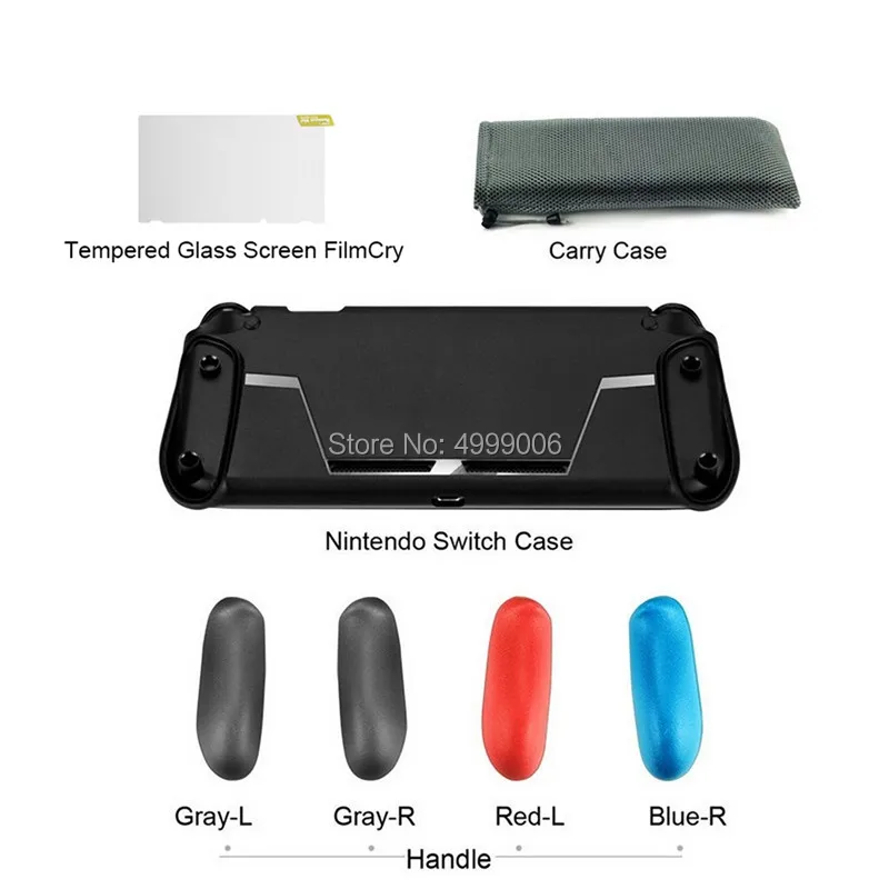 Soft Protective Case for Nintend Switch NS NX Console TPU Shell Handle Grip with Game Card Slot Anti-Shock Cover Tempered film |