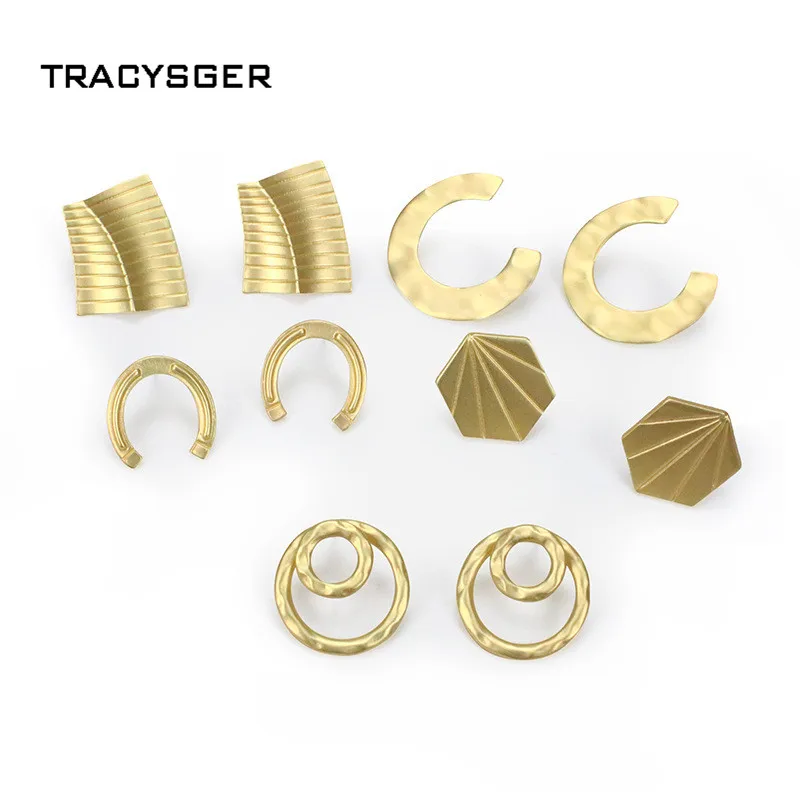 AW ER30272/TRACYSGER/индивидуальные золотые геометрические серьги|Серьги-подвески| |
