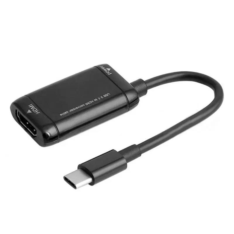 USB C type к HDMI адаптер 3 1 кабель для MHL Android телефон планшет черный|Кабели передачи