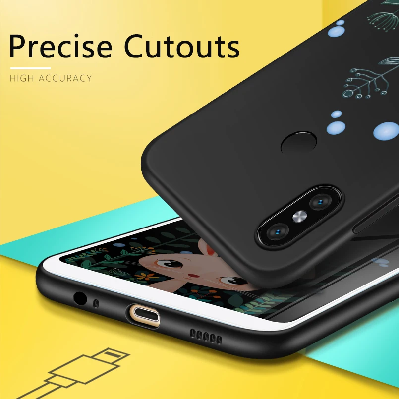 Силиконовый чехол для Xiaomi Redmi Note 7 5 6 Pro милый мультяшный 6A Plus 4X бампер |