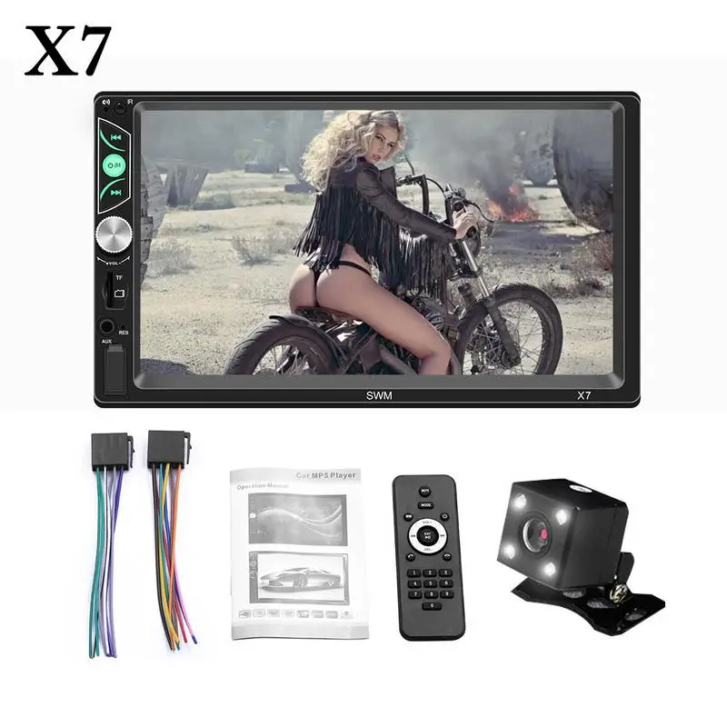 7 &quot2 DIN MP5 Автомобильный MP3-плеер Bluetooth Сенсорный экран стерео радиокамера