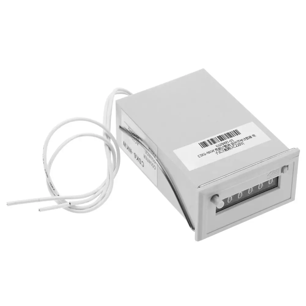 Пластиковый электромагнитный счетчик импульсов 6 цифр AC220V / AC110V DC24V DC 12V|Счетчики| |