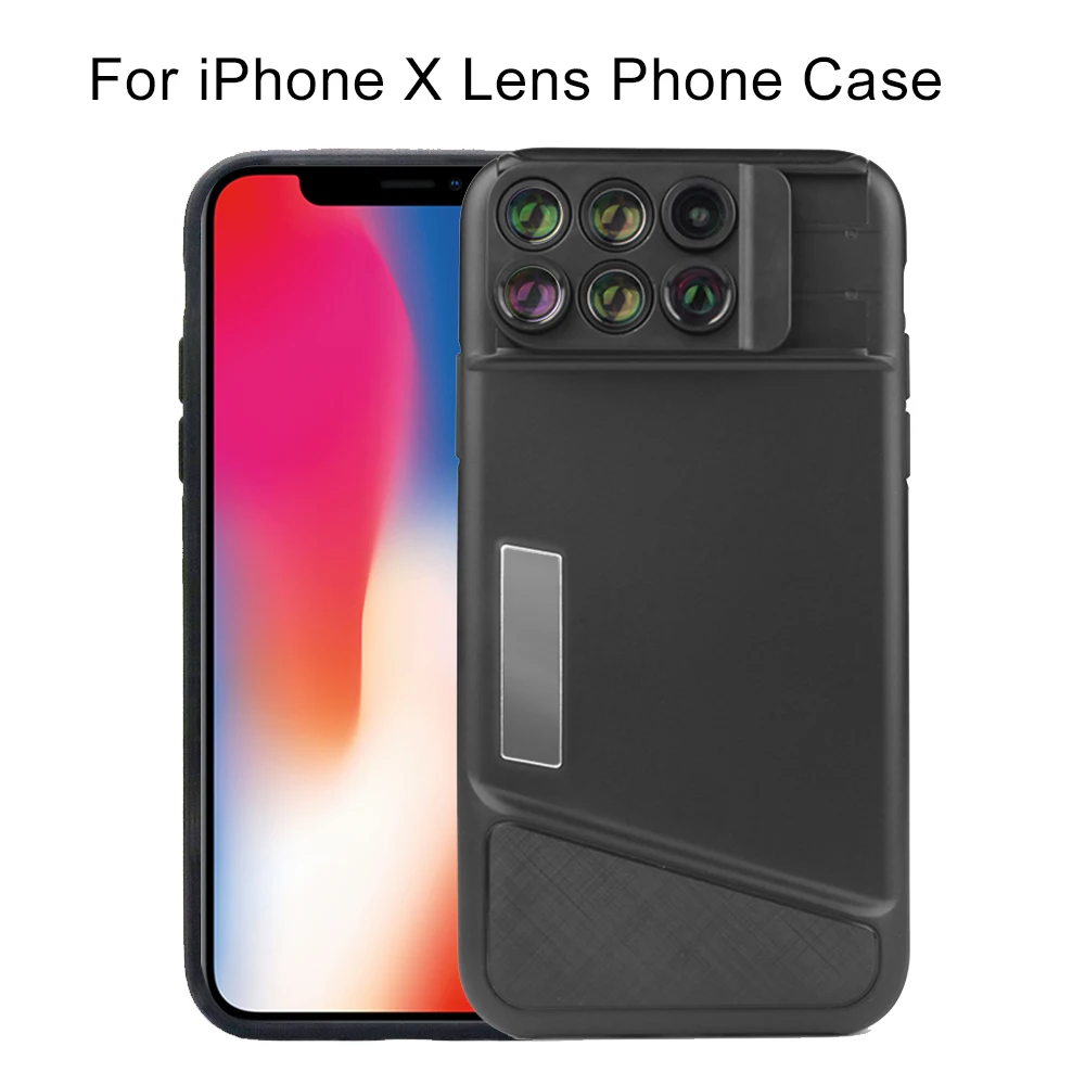 6 в 1 Многофункциональный телескоп Fisheye Lentes чехол для телефона объектив телескопа