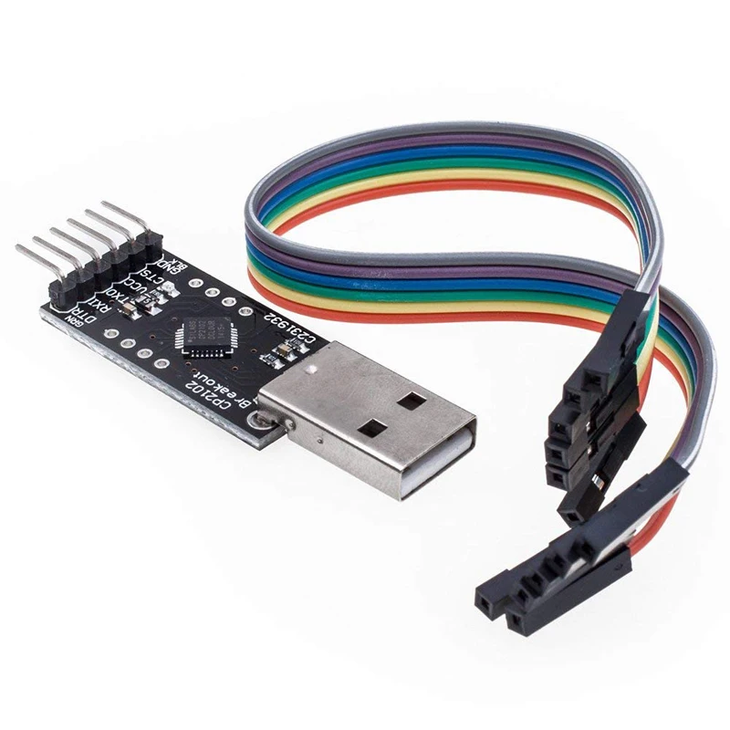 Серийный преобразователь CP2102 с USB 2 0 на UART TTL 6 Контактный Модуль кабелями Dupont