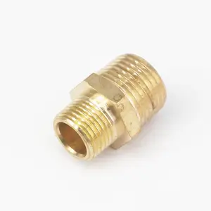 Шестигранный мужской редуктор для сосков NPT x 38 дюйма, латунный фитинг для труб, адаптер для воды, газа, масла и топлива