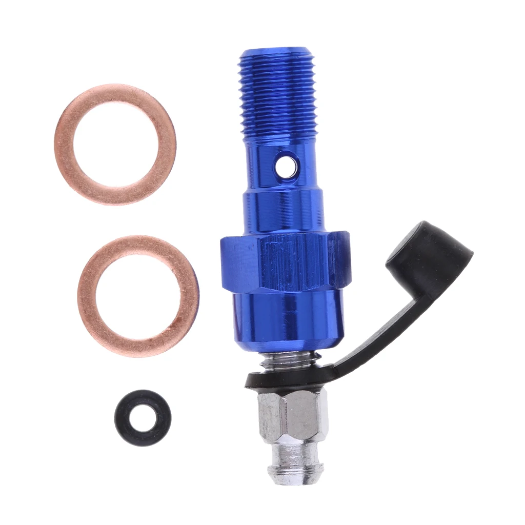 Universal M10 Single Banjo Bolt Thread Bleeder Nipple Washers 1.0mm Blue | Обустройство дома