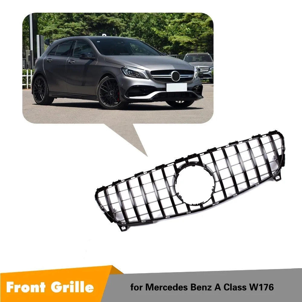 Сменный передний гриль ABS для Mercedes Benz W176 A180 A200 A250 A45 AMG A Class 2016 2018 автомобильные