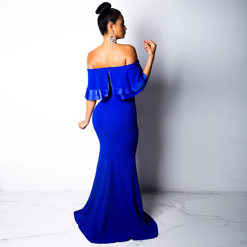 Sexy Sleeveless Strapless Dresses Woman Party Night Ruffles Zip Asymmetrical Maxi Runway Dress Patchwork Solid Spring Vestido | Женская