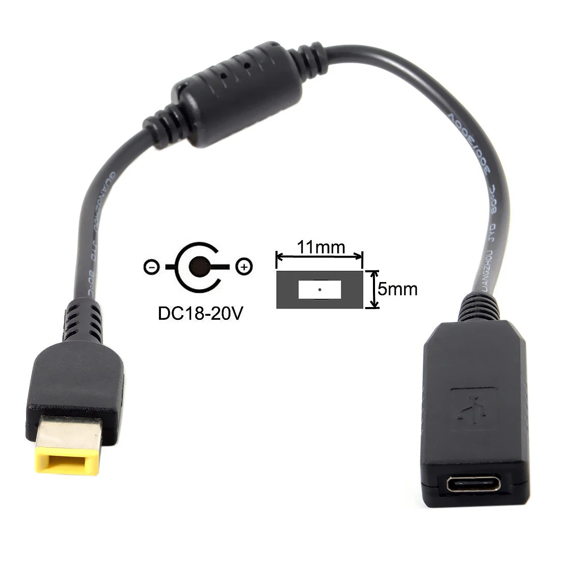 Usb 3 1 Type C к Dc 20V 11 5 0 мм для Dell Hp Power Plug Pd эмулятор триггер нагрузки кабель ноутбука
